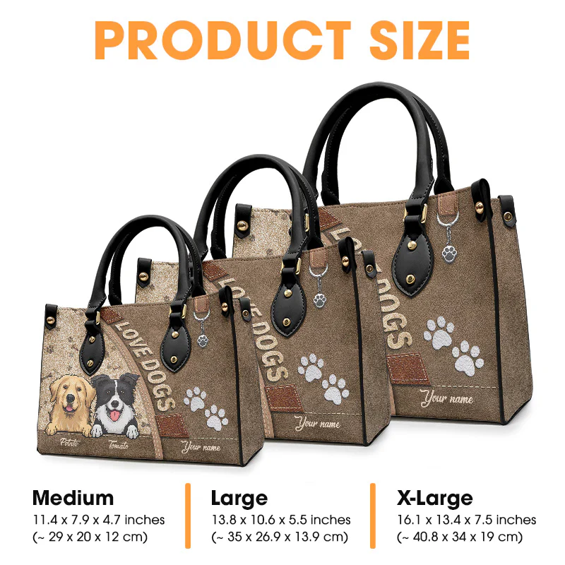 Dogs Make Our Lives Whole - Personalized Leather Handbag - Gift for Dog Lovers, Dog Mom | CLP14 NH96 - Image 6