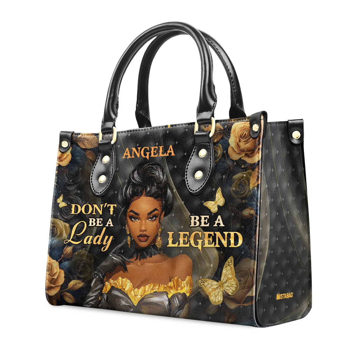 Don't Be A Lady Be A Black Queen Legend - Personalized Leather Handbag - Inspirational Gift For Her HD95 - Image 5