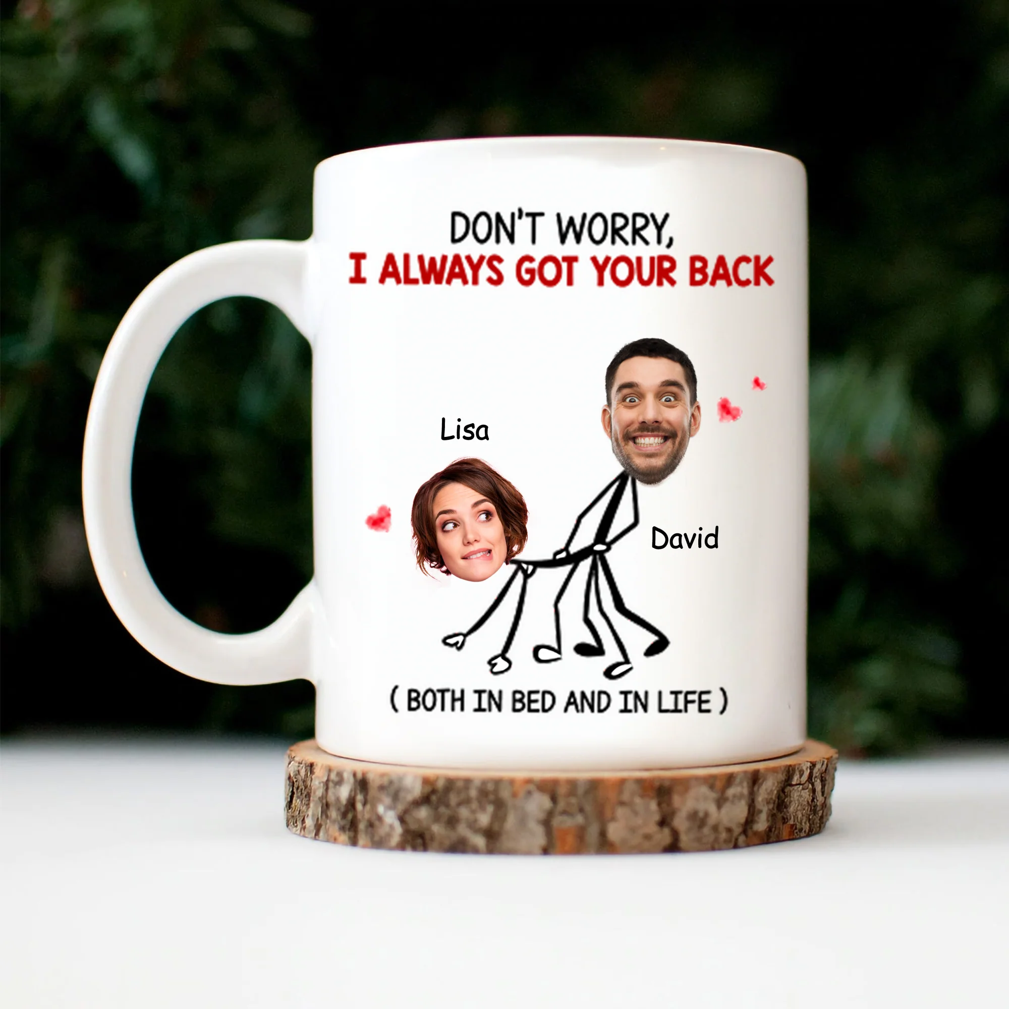 Don't Worry, I Always Got Your Back - Gift For Couple - Personalized Ceramic Mug - Crawl NH96 - Image 3