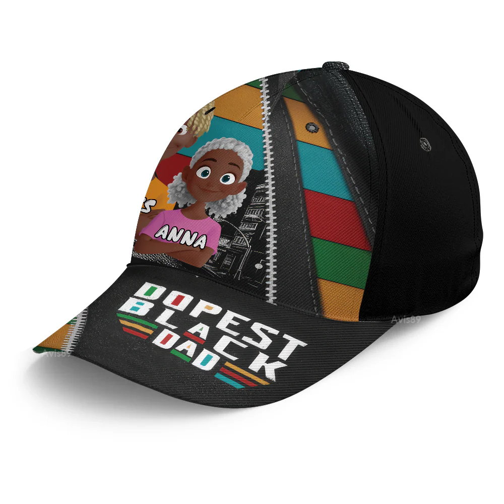 Dopest Black Dad - Personalized Classic Cap - Gift For Dad, Father's Day | GR29 - Image 4