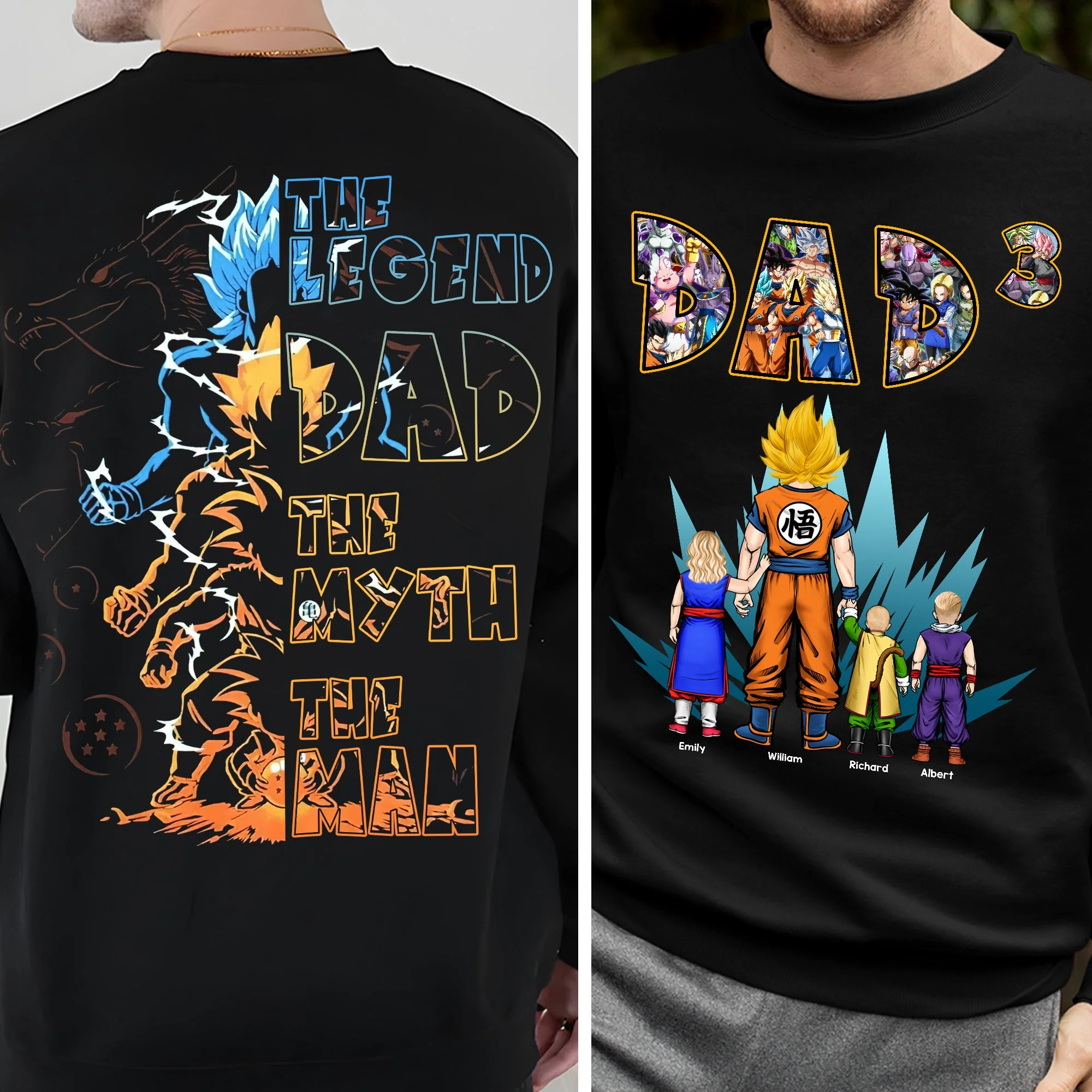 DrBa The Legend Dad Two Side - Personalized Tshirt - Anime Gift for Dad, Father's Day | CL03 - Image 2