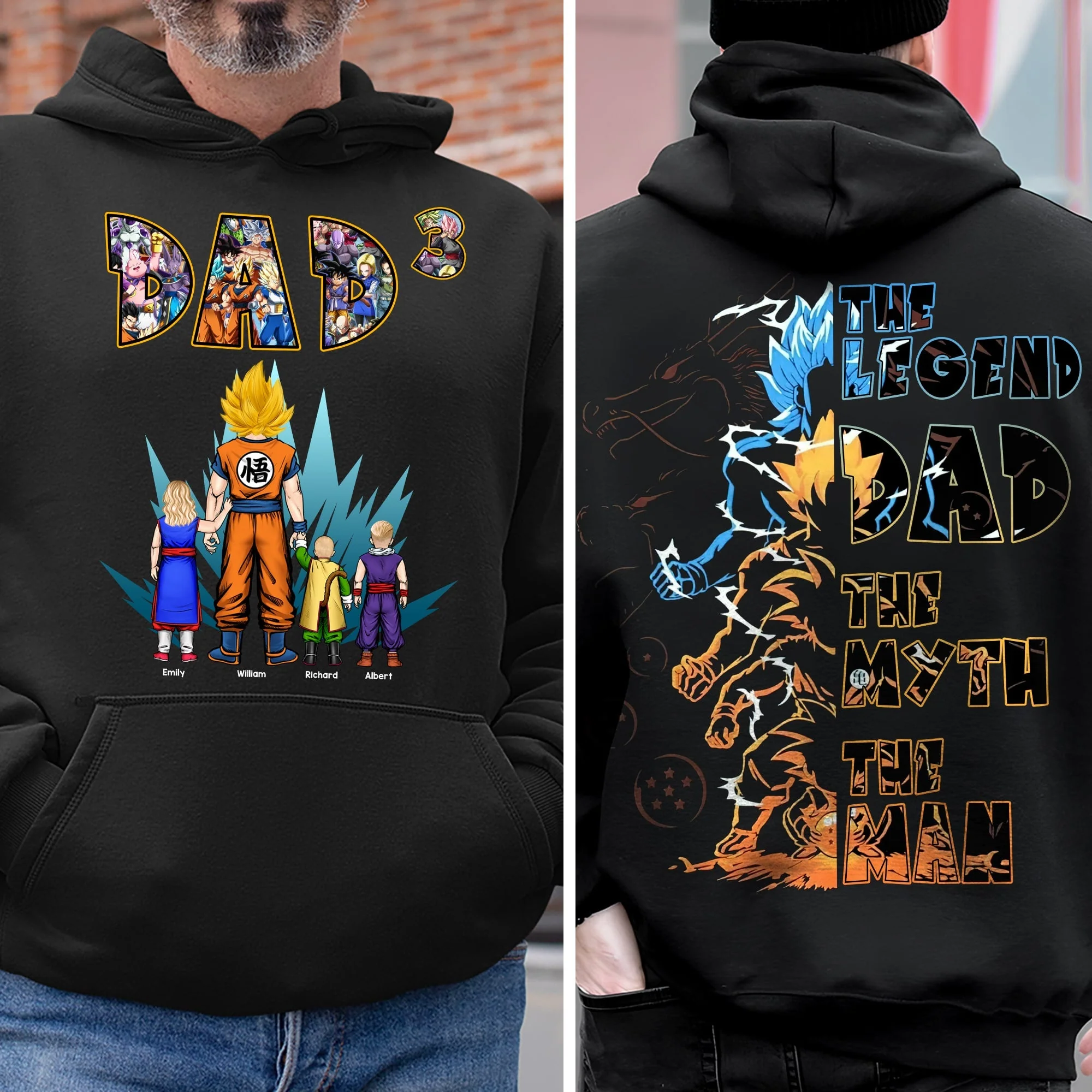 DrBa The Legend Dad Two Side - Personalized Tshirt - Anime Gift for Dad, Father's Day | CL03 - Image 4