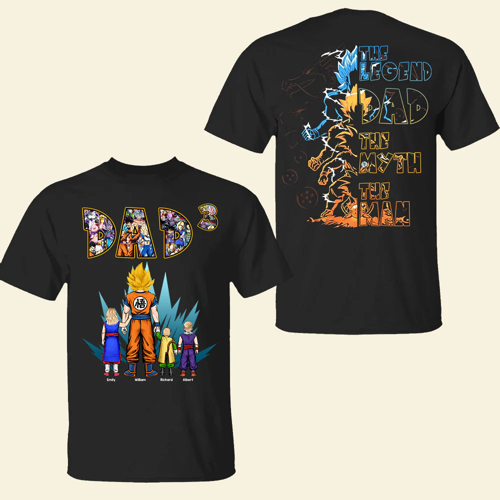 DrBa The Legend Dad Two Side - Personalized Tshirt - Anime Gift for Dad, Father's Day | CL03 - Image 5