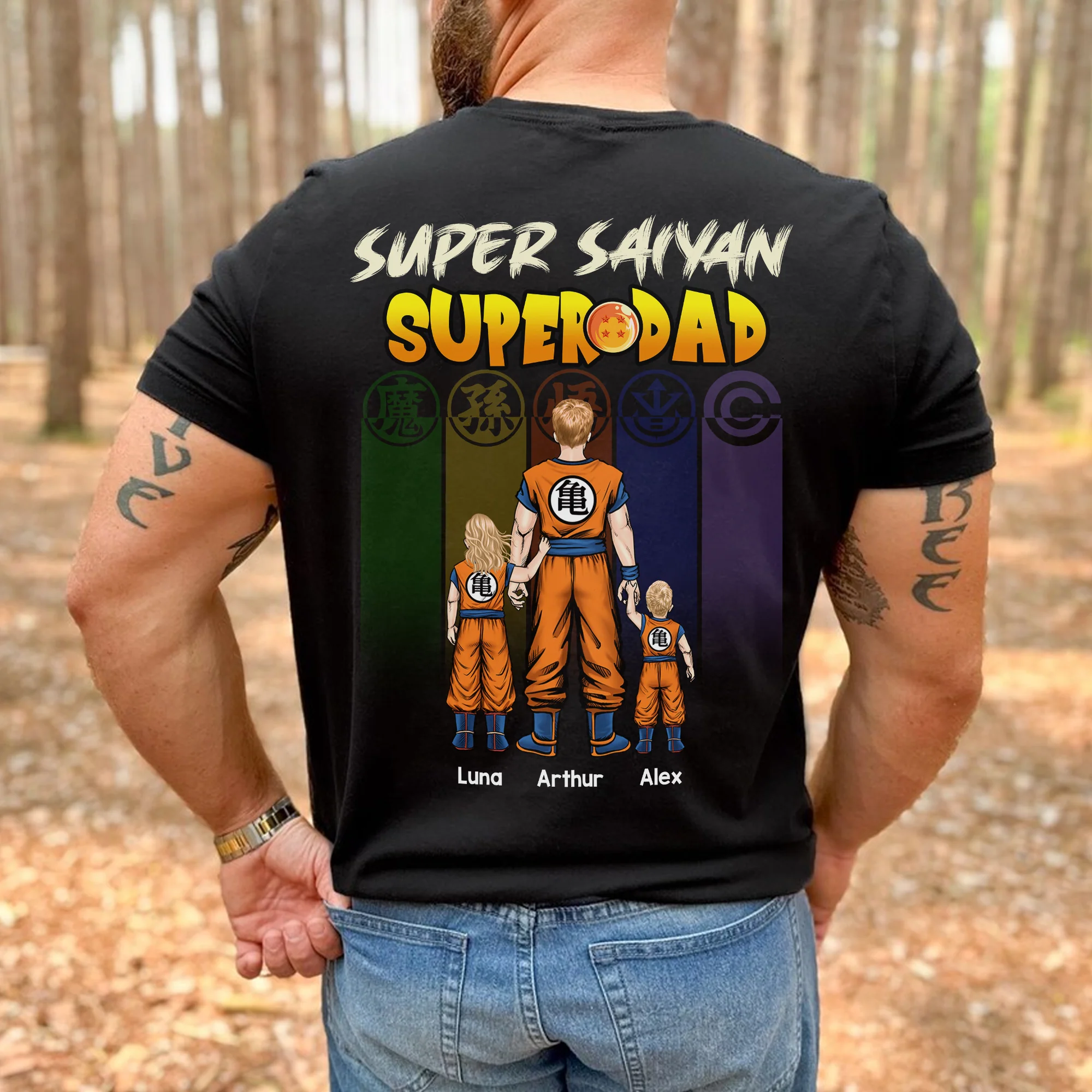 DrBa Z Superdad - Personalized Tshirt - Gift for Dad, Father's Day | CL03 - Image 2