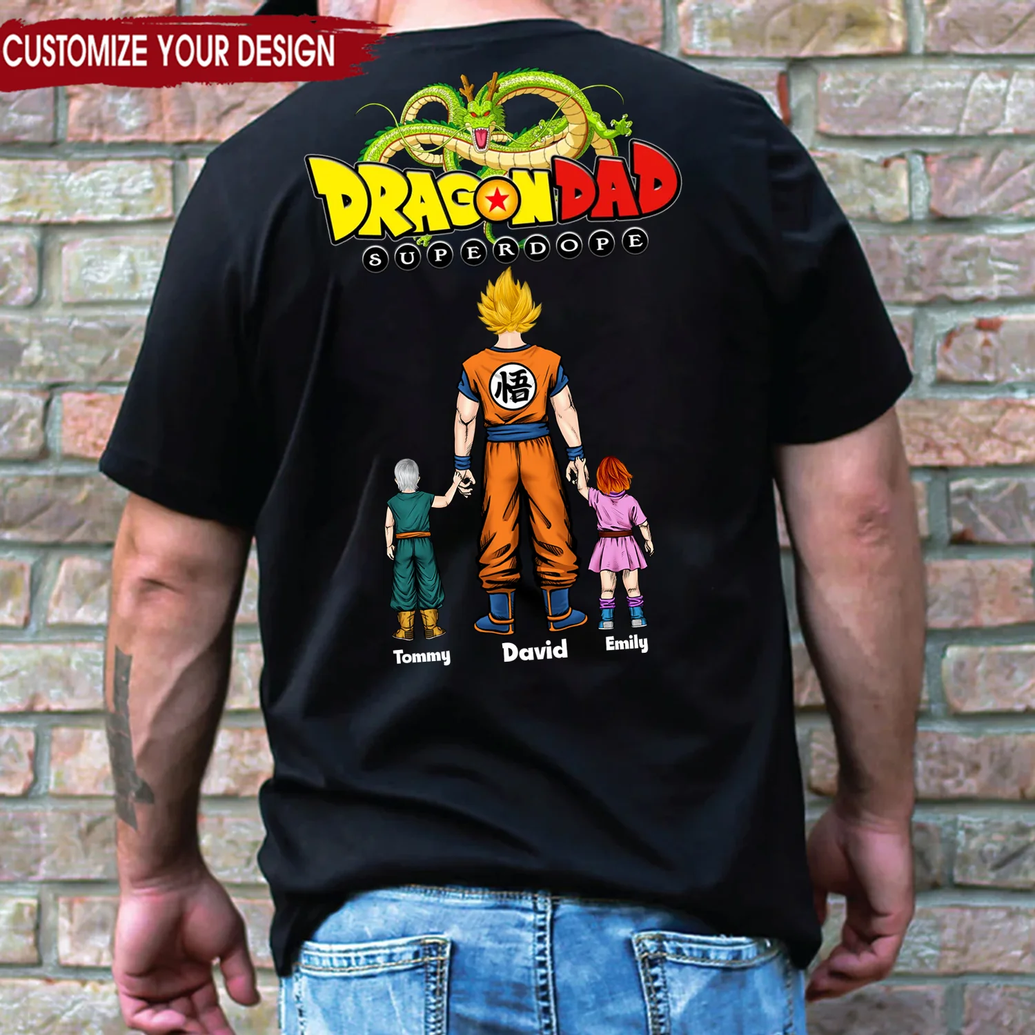 DrBa Dad Superdope - Gift For Father's Day - Personalized TShirt - Image 2