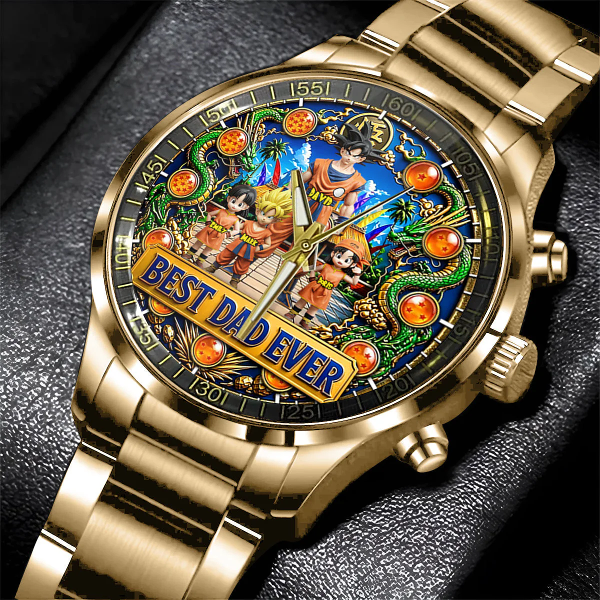 DrBa Best Dad Ever - Personalized Hand Watch - Gift For Father's Day, Movie Fans - Image 3
