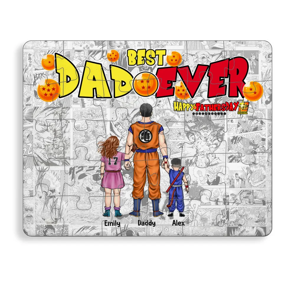 DrBa Best Dad Ever - Personalized Puzzle - Gift For Dad - Image 2