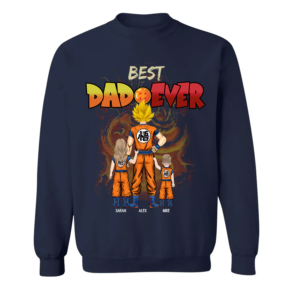 DrBa Best Dad Ever - Personalized T-Shirt - Gift For Father's Day - Image 8