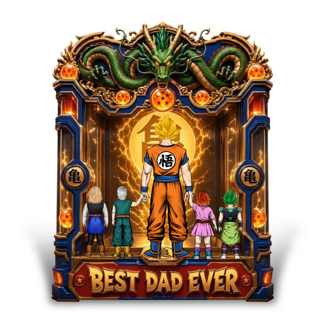 DrBa Best Dragon Ball Dad Ever - Personalized Acrylic Plaque - Gifts For Dad - Image 3
