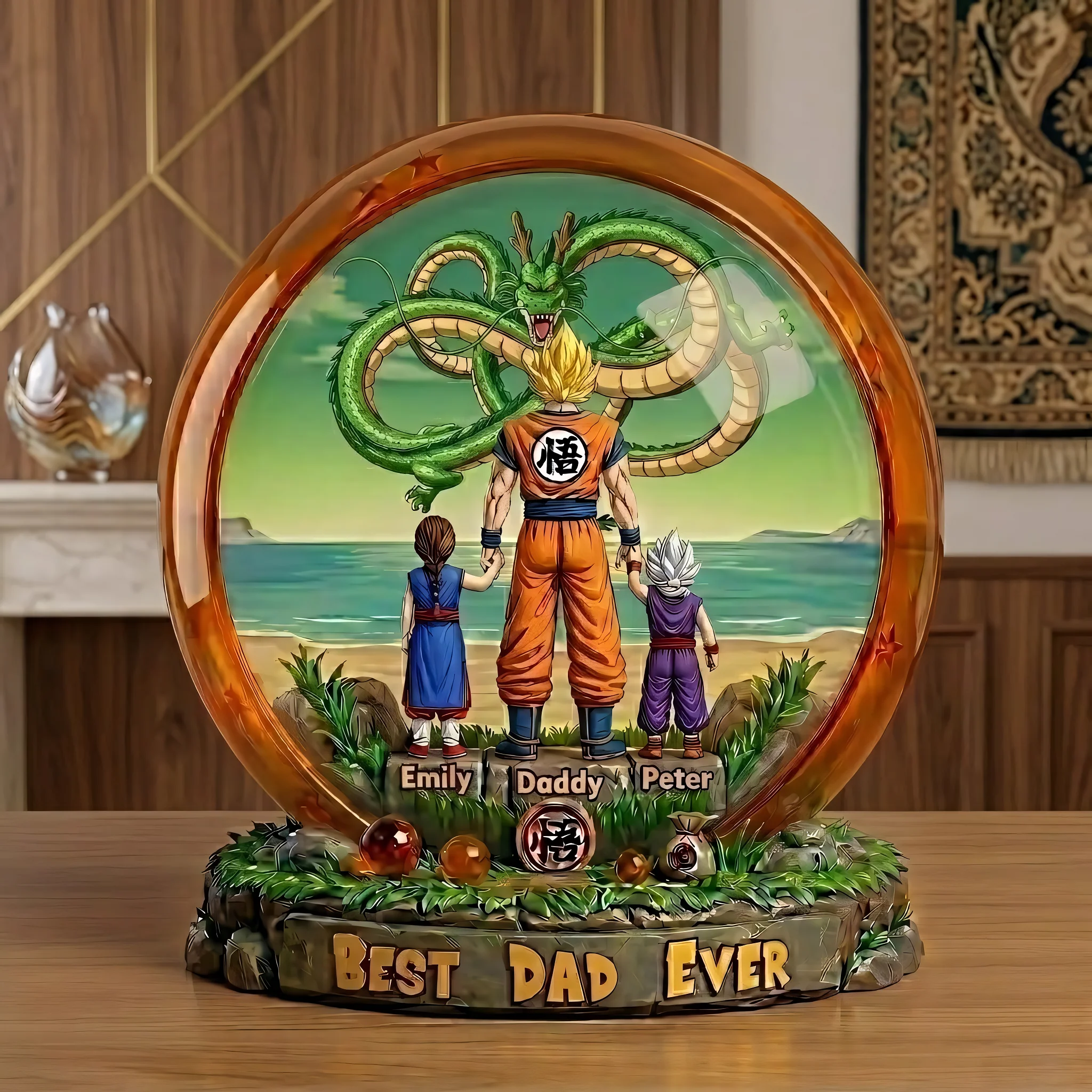DrBa Best DragonBall Dad Ever - Personalized Acrylic Plaque - Gifts For Mom | CL03 VD01 - Image 2