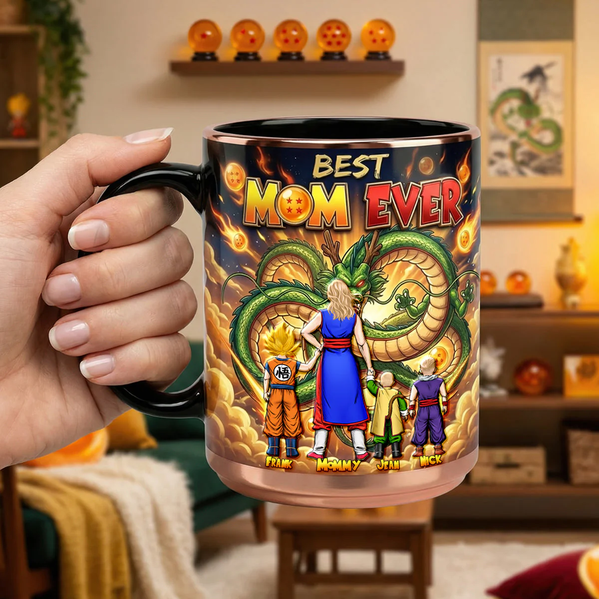 DrBa Best Mom Ever Dragon Ball - Personalized Accent Mug - Gifts For Mom - Image 2