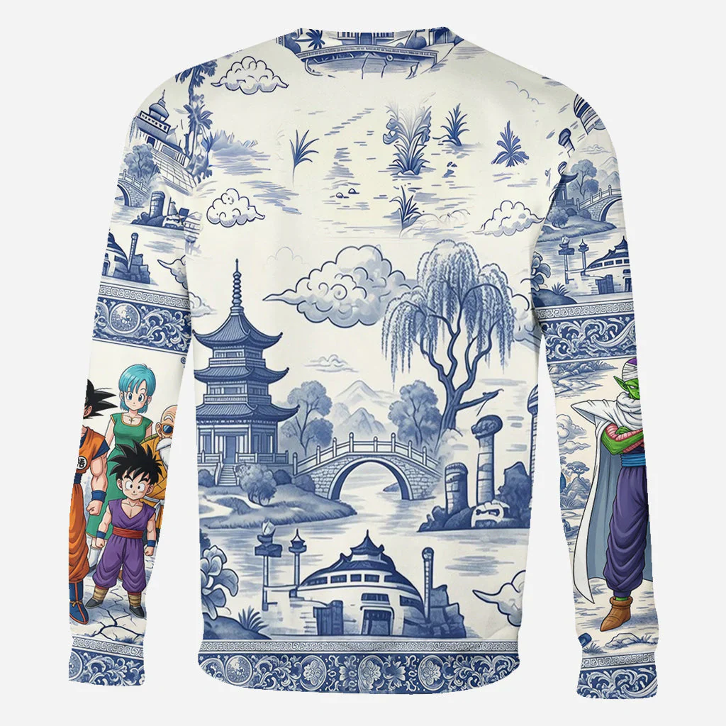 DrBa Celebrate 40 Years Of Legend - Personalized Blue Toile de Jouy Over Shirt - Anniversary Gift - Image 7