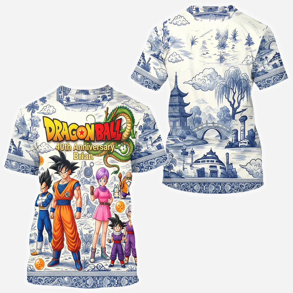 DrBa Celebrate 40 Years Of Legend - Personalized Blue Toile de Jouy Over Shirt - Anniversary Gift - Image 8