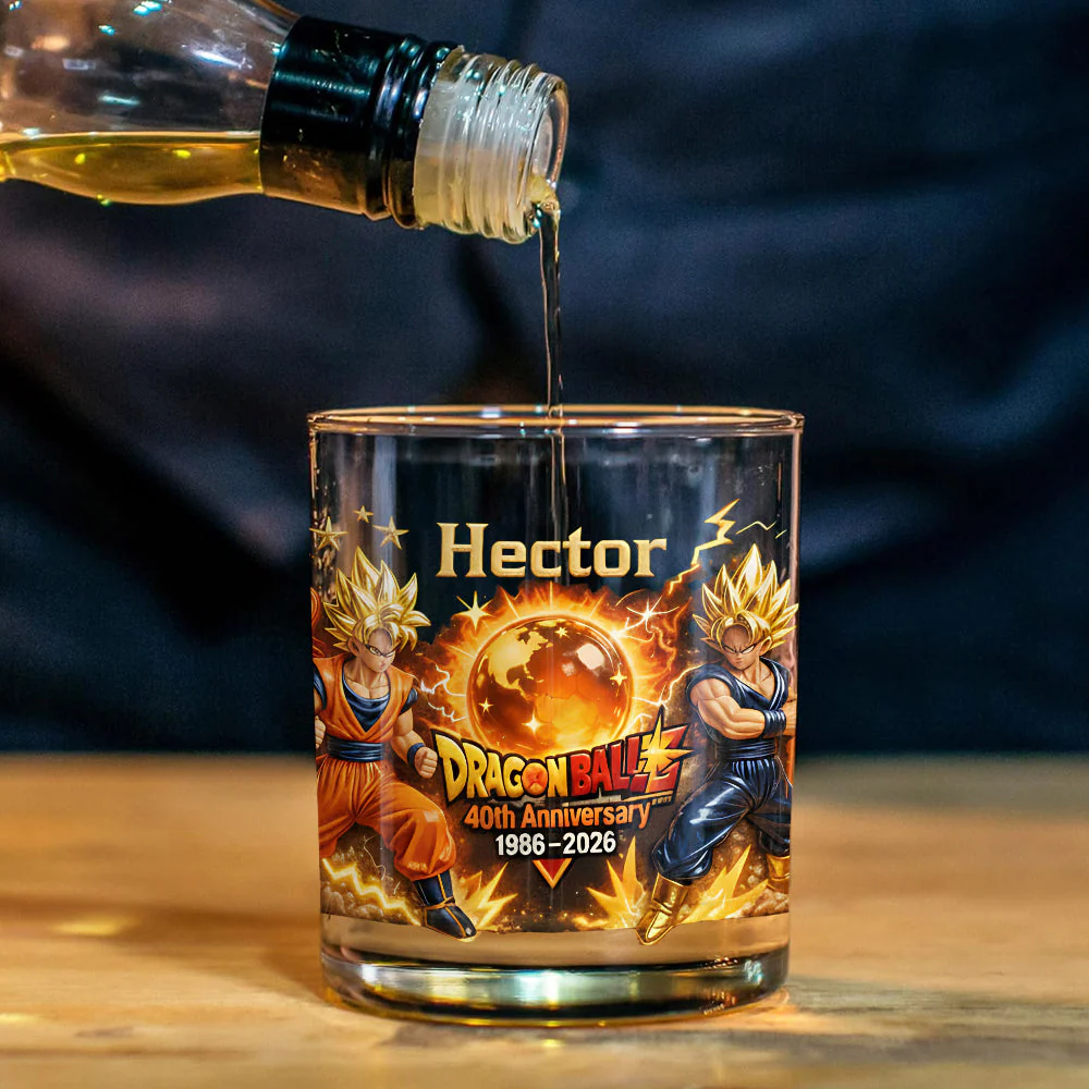 DrBa Celebrate 40 Years Of Legend - Personalized Whiskey Glass - Anniversary Gift For Movie Fans NL122