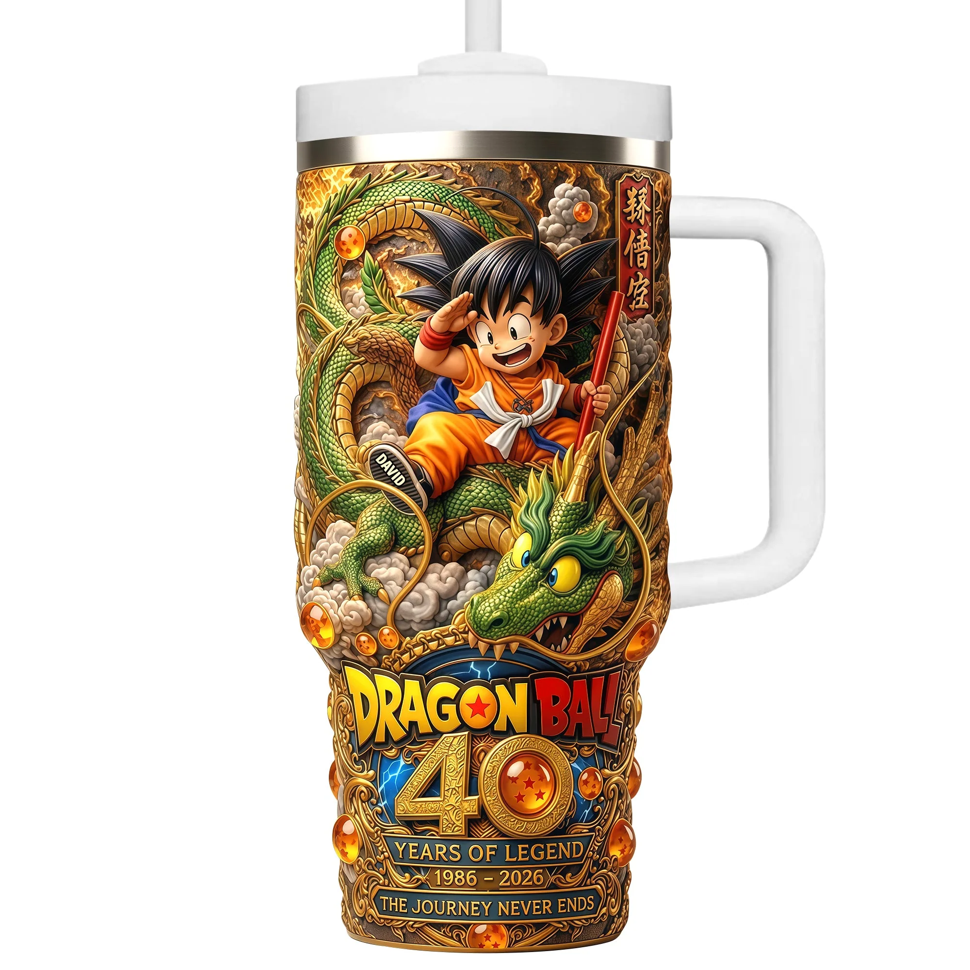 DrBa Celebrate 40 Years Of Legendary Warrior - Personalized Tumbler With Handle - Gift For Movie Fans NL122 - Image 3
