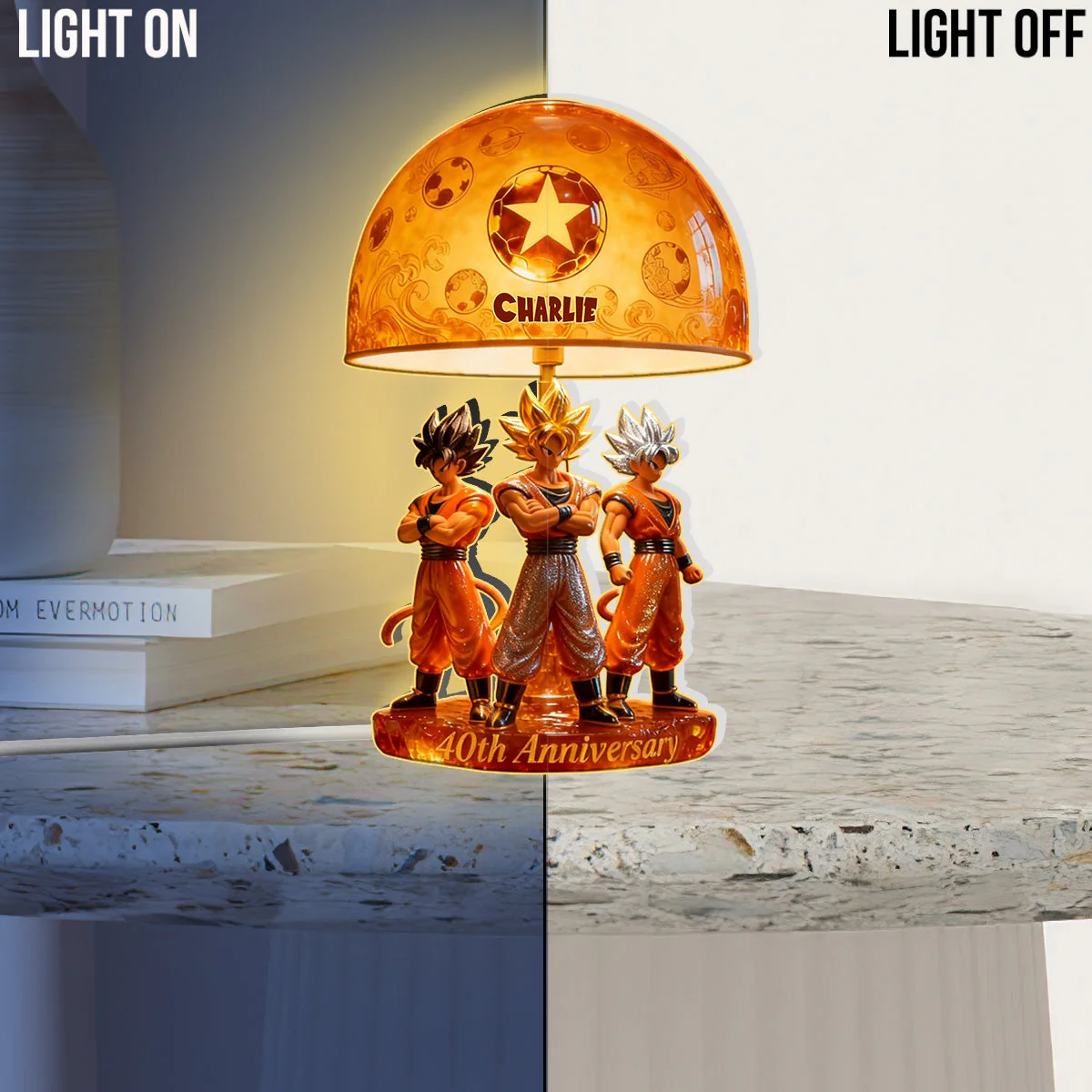 DrBa Celebrate 40th Anniversary - Personalized Custom Shape Acrylic Light Box - Gift For Movie Fans NL122 - Image 3