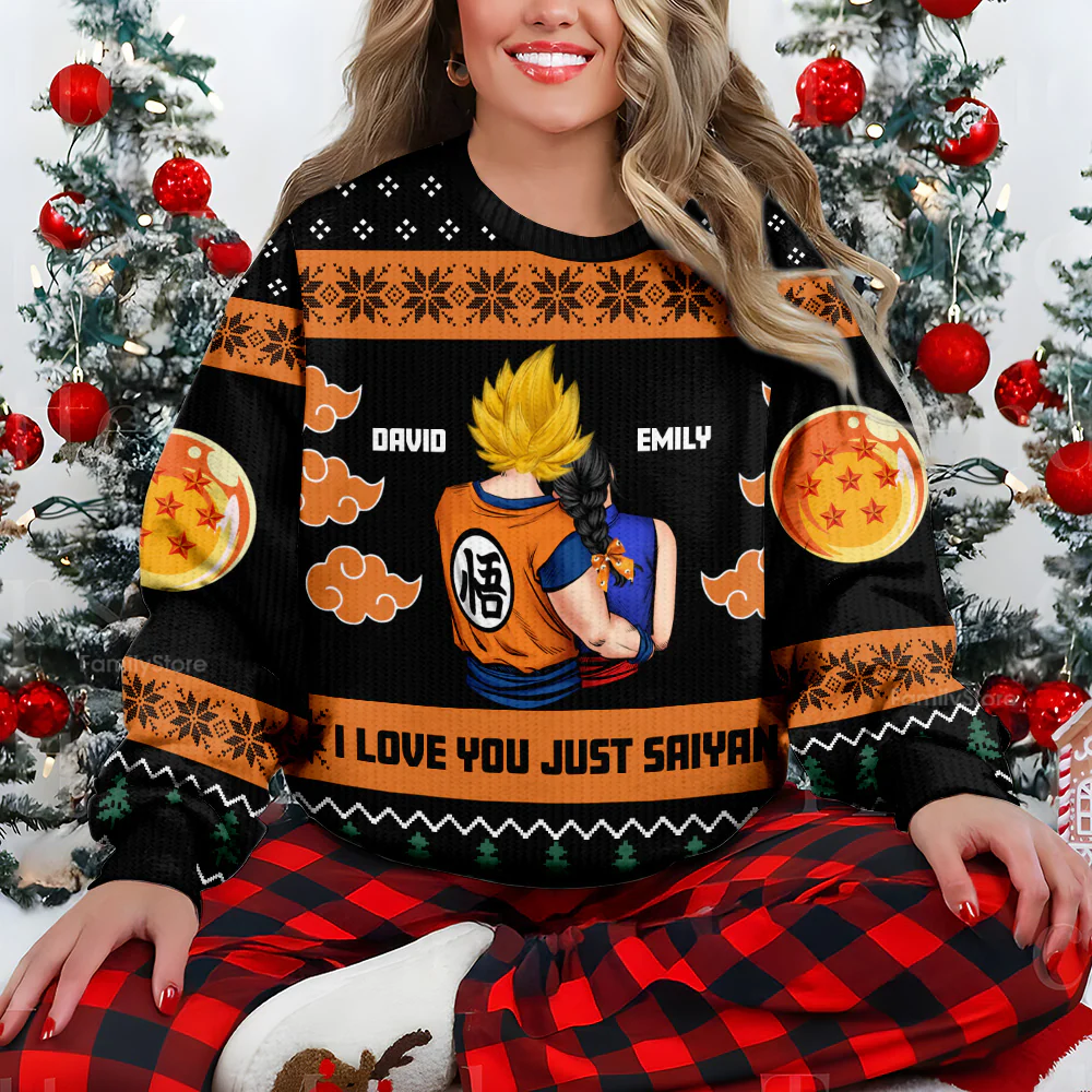 DrBa Couple Merry Christmas - Personalized Ugly Sweater | CL18 NL122 - Image 6