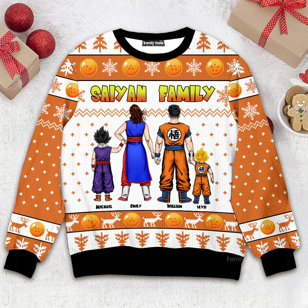 DrBa Family Merry Christmas - Personalized Ugly Sweater | CL03 NL122