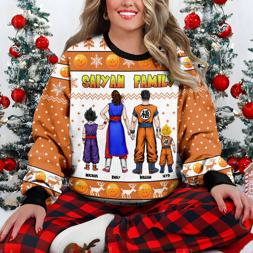DrBa Family Merry Christmas - Personalized Ugly Sweater | CL03 NL122 - Image 4