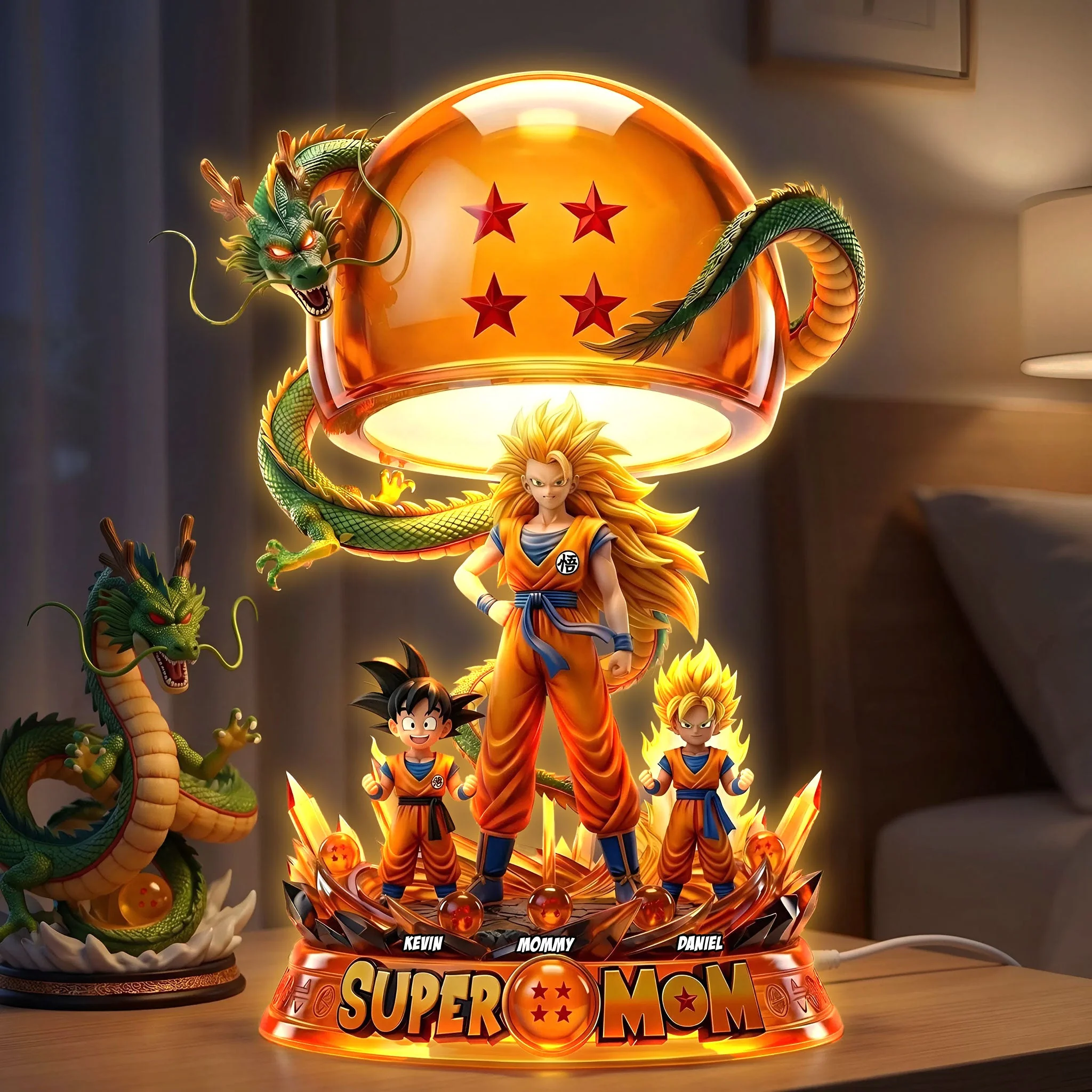 DrBa Super Mom - Personalized Acrylic Light Box - Gift For Mom, Movie Fans NL122