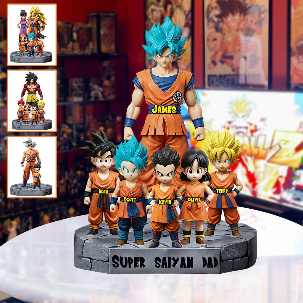 DrBa Super Saiyan Dad Ever - Personalized Acrylic Plaque - Gift For Father's Day