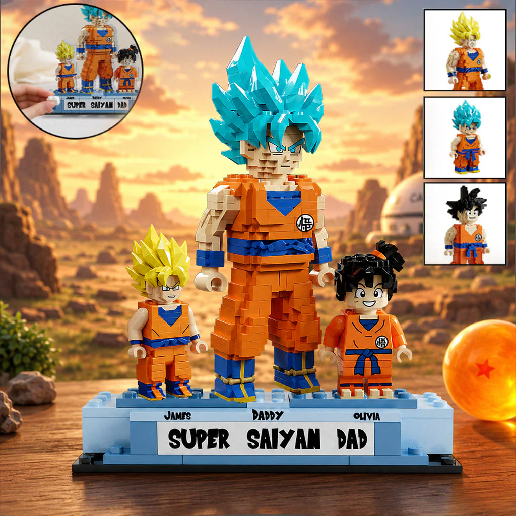 DrBa Super Saiyan Dad - Personalized Acrylic Plaque - Gift For Dad