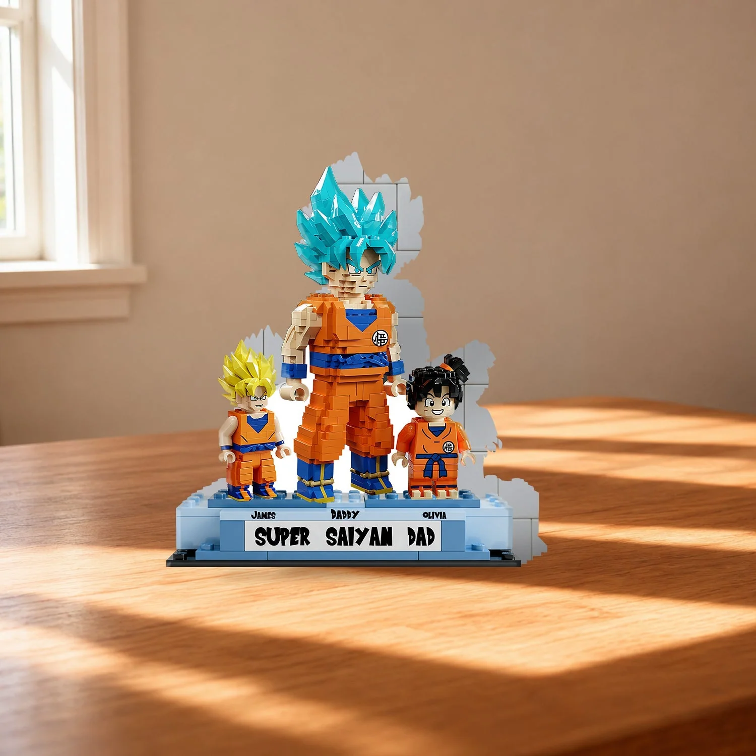 DrBa Super Saiyan Dad - Personalized Acrylic Plaque - Gift For Dad - Image 4