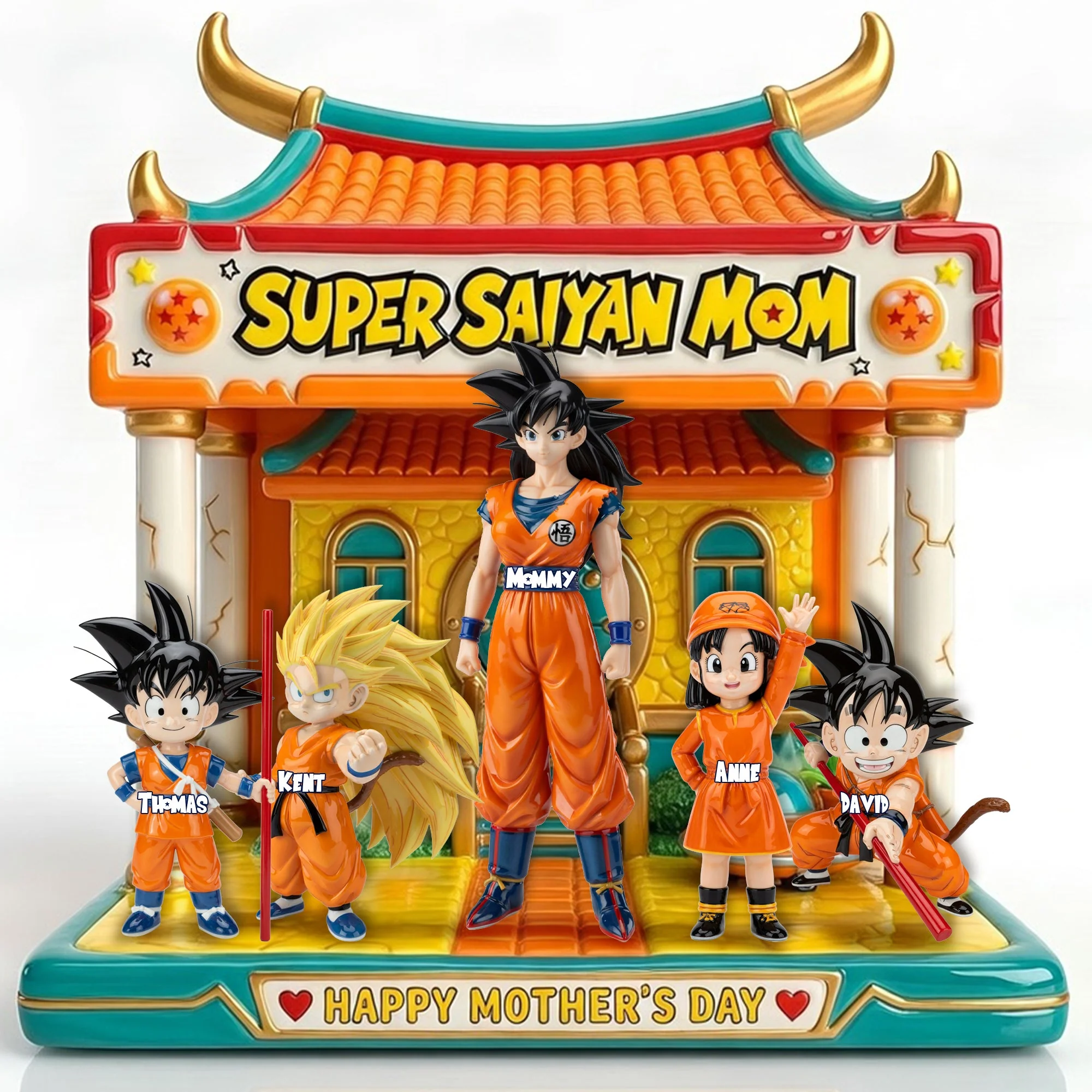 DrBa Super Saiyan Mom - Personalized Acrylic Plaque - Gift For Mom, Movie Fans