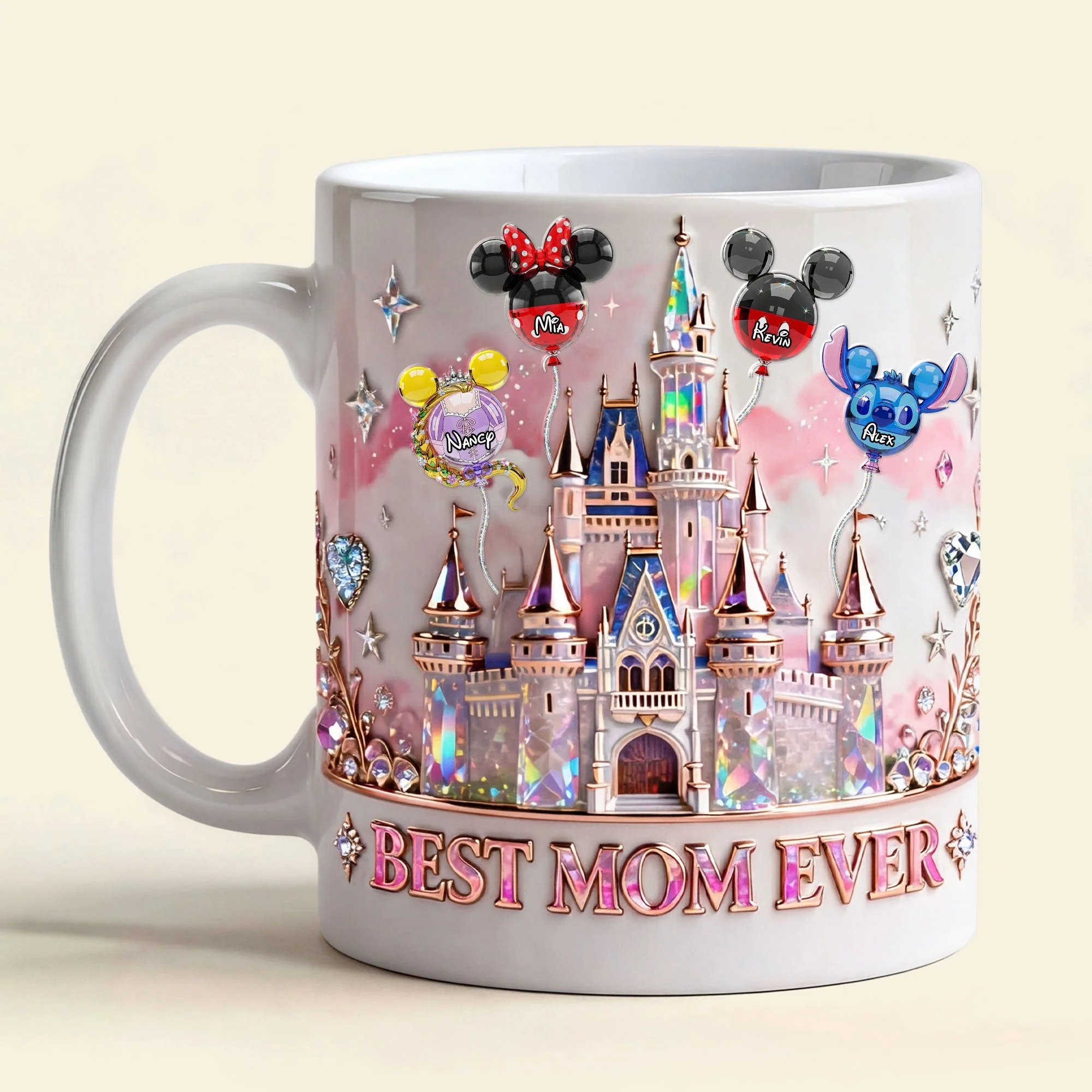 DSNY Best Mom Ever In Magic Castle - Personalized Coffee Mug - Gift For Mother's Day - Image 2
