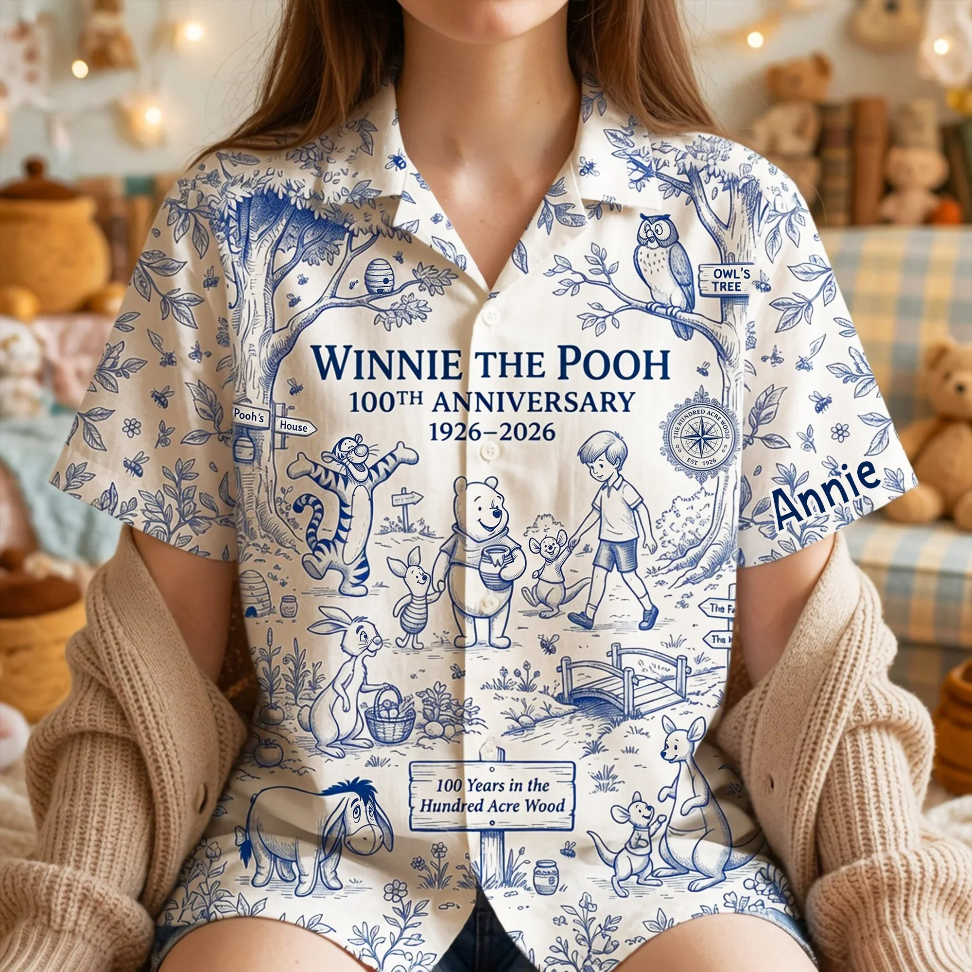 Toile De jouy DSNY Celebrate 100th Aniversary - Personalized Hawaiian Shirt - Gifts For Movie Fans nl122