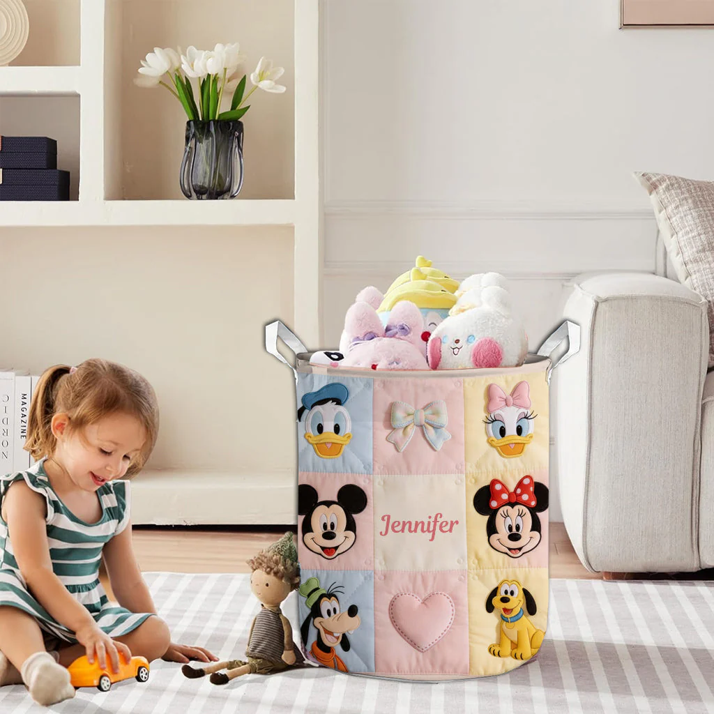 DSNY Characters - Personalized Storage Basket - Gift For Kids, Family, Movie Fans - Image 3