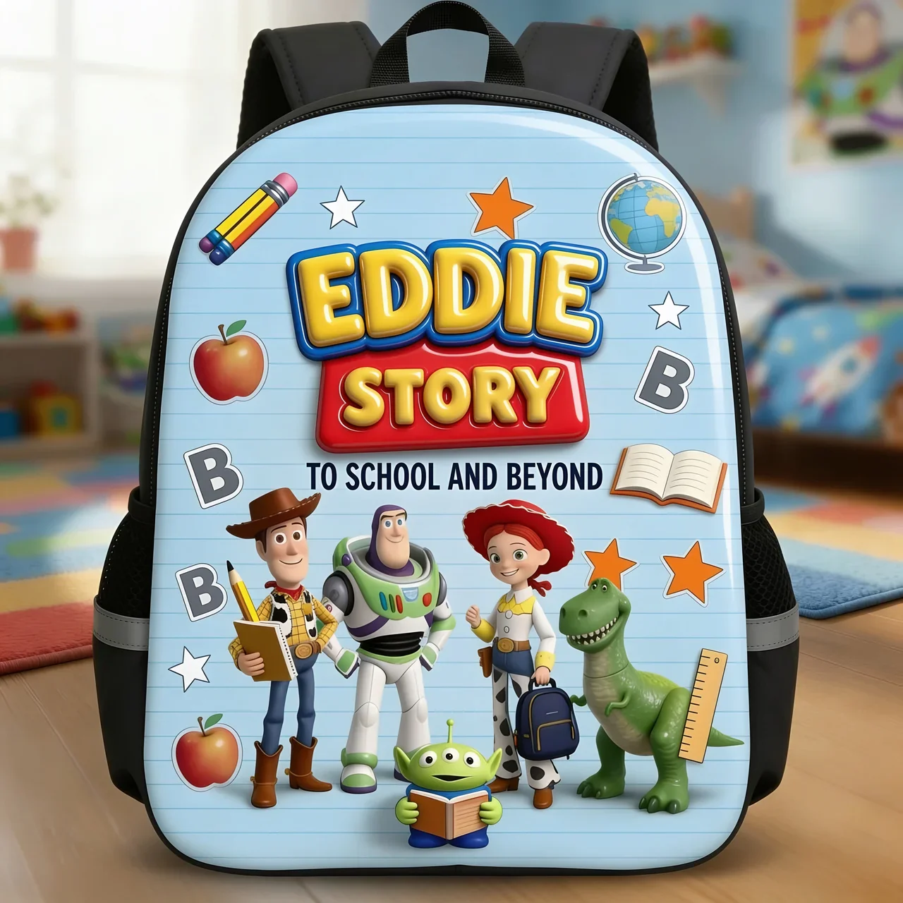 DSNY Cowboy Story To School And Beyond - Personalized Backpack, Lunch Bag, Pencil Case & Water Bottle - Back To School Gifts - Image 3