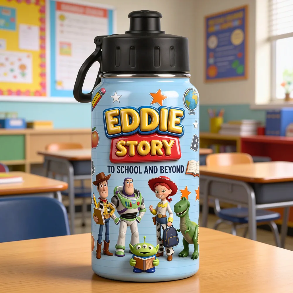 DSNY Cowboy Story To School And Beyond - Personalized Backpack, Lunch Bag, Pencil Case & Water Bottle - Back To School Gifts - Image 5