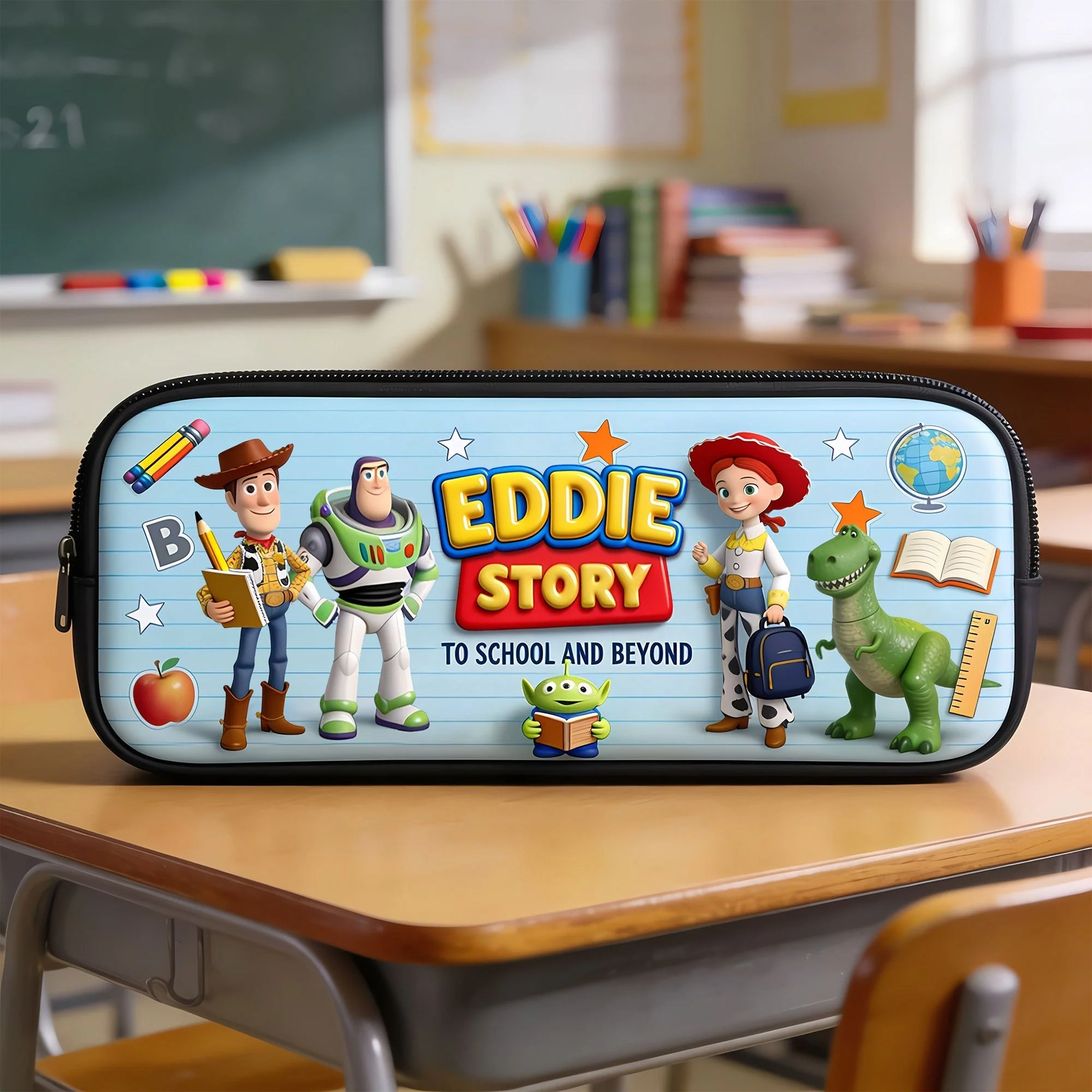 DSNY Cowboy Story To School And Beyond - Personalized Backpack, Lunch Bag, Pencil Case & Water Bottle - Back To School Gifts - Image 6