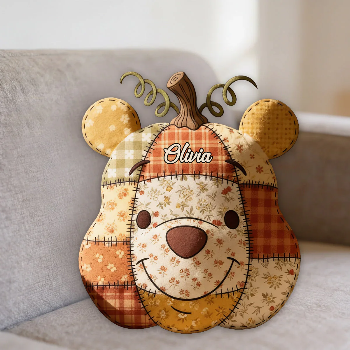 DSNY Fall Vibes With Honey Bear - Personalized Custom Shape Pillow - Gift For Fan Movies - Image 4