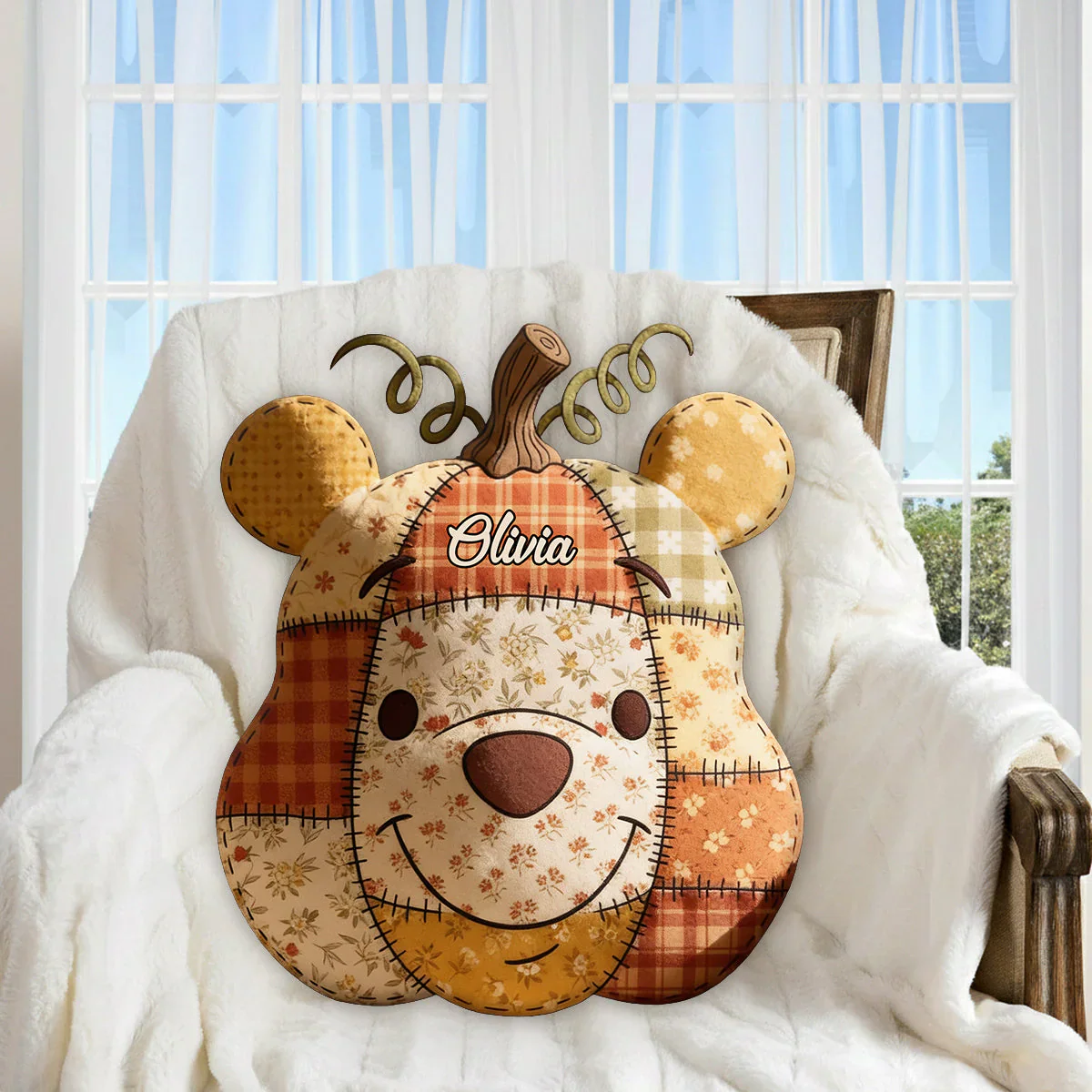 DSNY Fall Vibes With Honey Bear - Personalized Custom Shape Pillow - Gift For Fan Movies - Image 5