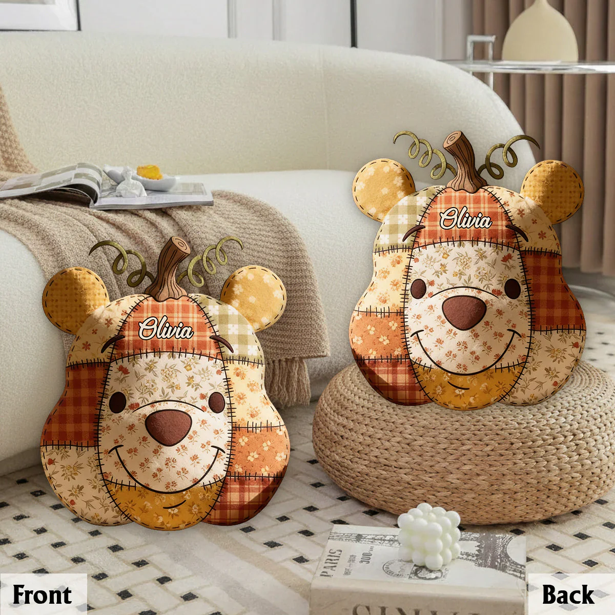 DSNY Fall Vibes With Honey Bear - Personalized Custom Shape Pillow - Gift For Fan Movies - Image 6