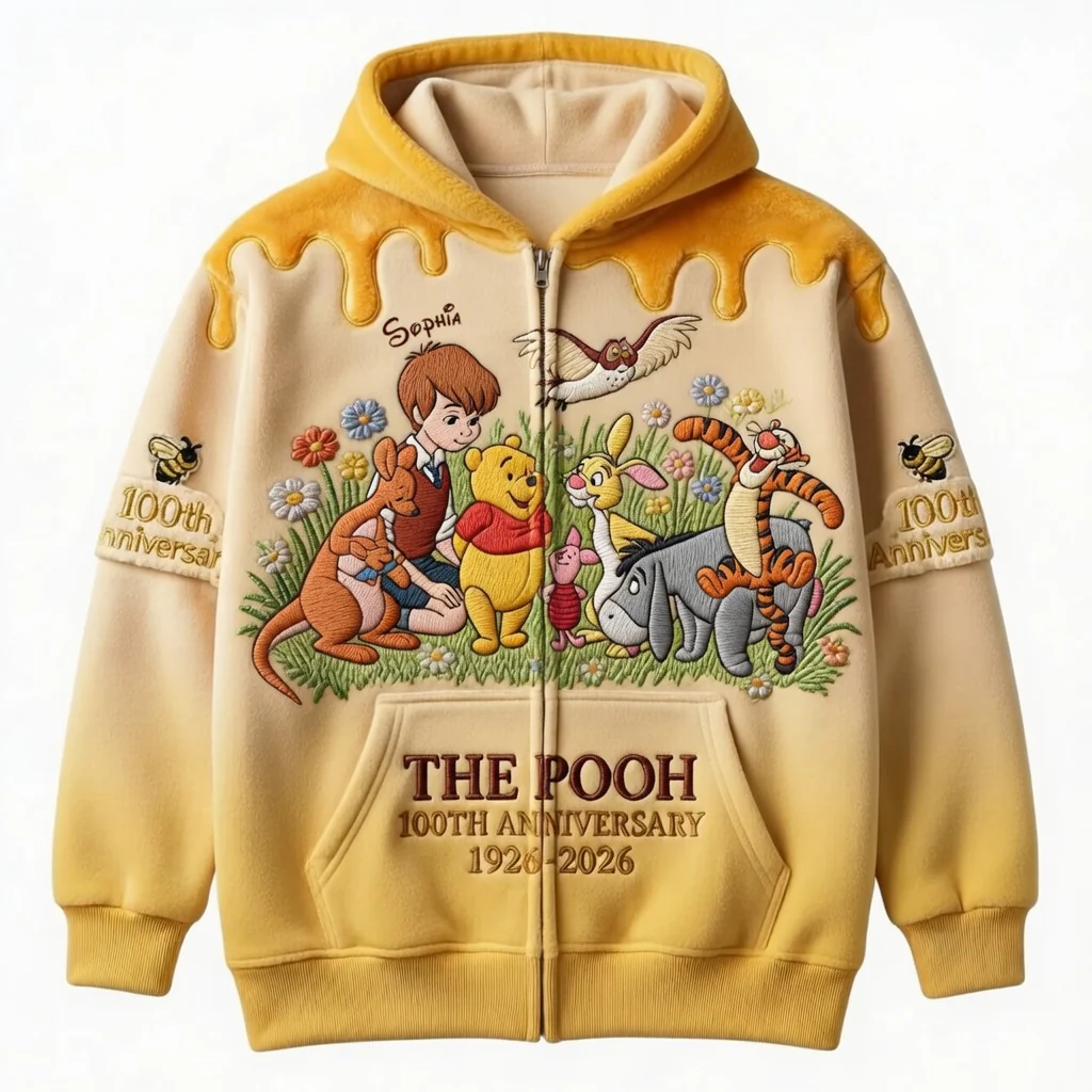 DSNY Honey Bear 100 Years Of Friendship - Personalized All Over Shirt - Gift For Movie Fans HH01 - Image 4