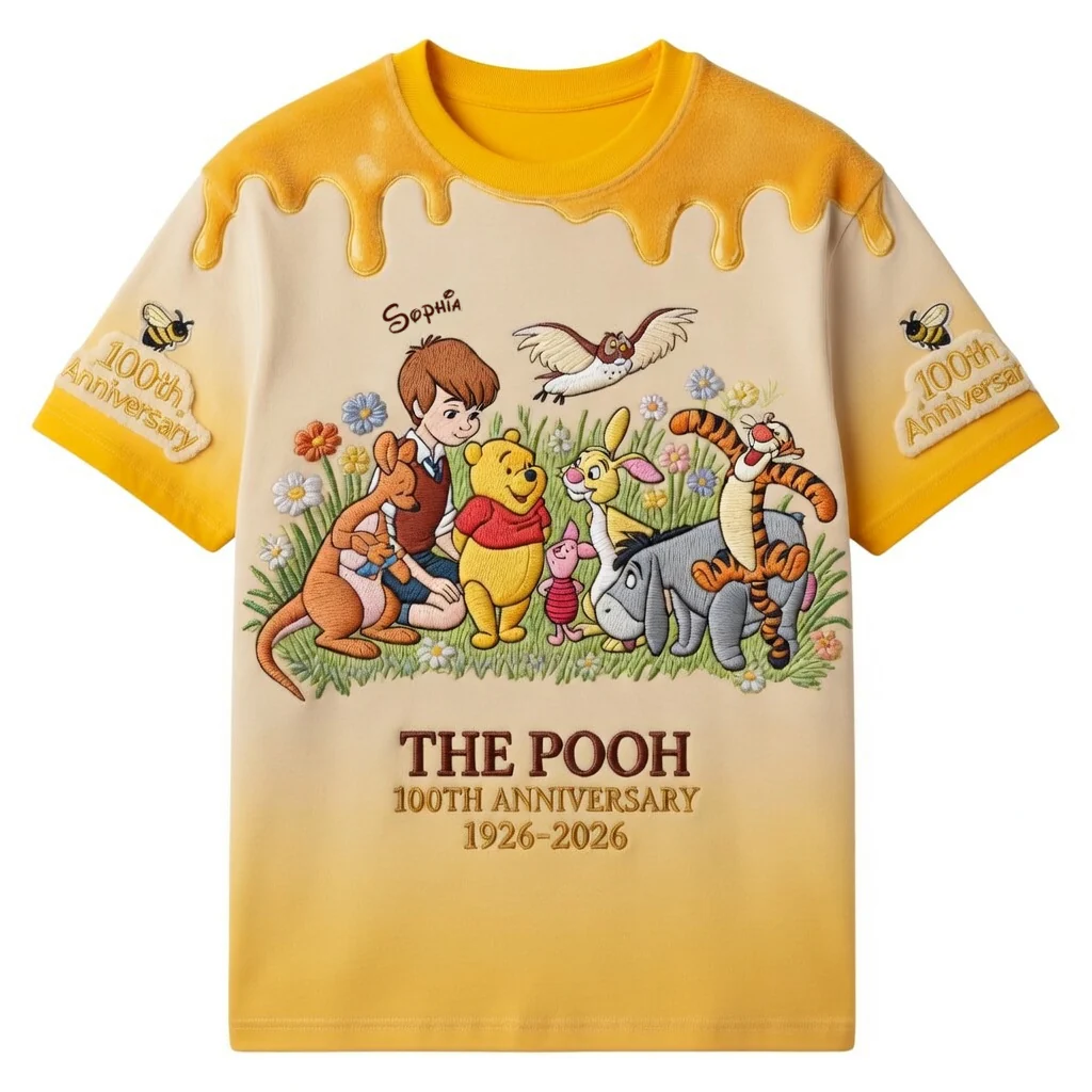 DSNY Honey Bear 100 Years Of Friendship - Personalized All Over Shirt - Gift For Movie Fans HH01 - Image 6
