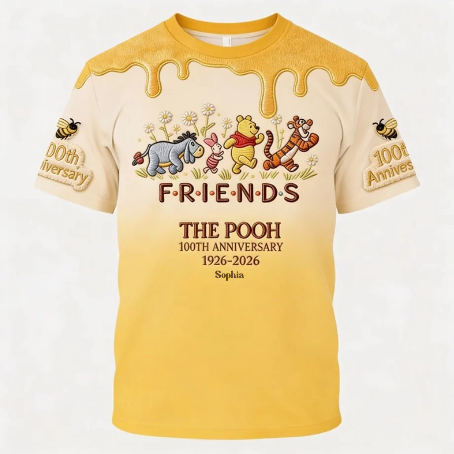DSNY Honey Bear 100 Years Of Friendship Together - Personalized All Over Shirt - Anniversary Gift For Movie Fans NL122 - Image 10