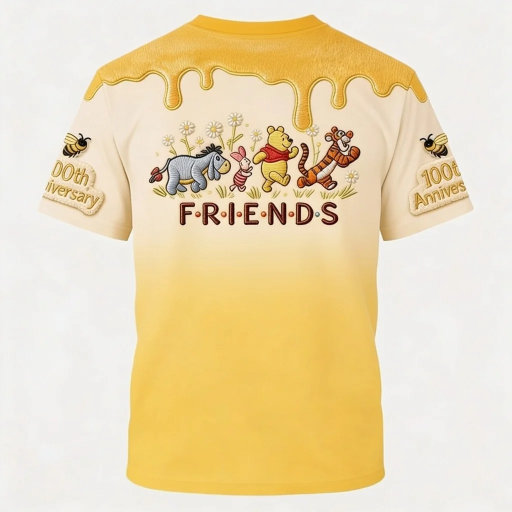 DSNY Honey Bear 100 Years Of Friendship Together - Personalized All Over Shirt - Anniversary Gift For Movie Fans NL122 - Image 11