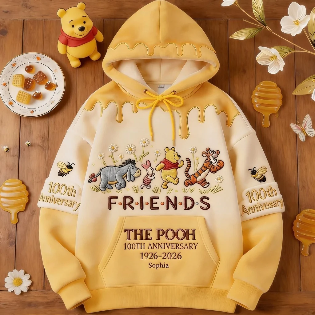 DSNY Honey Bear 100 Years Of Friendship Together - Personalized All Over Shirt - Anniversary Gift For Movie Fans NL122 - Image 2