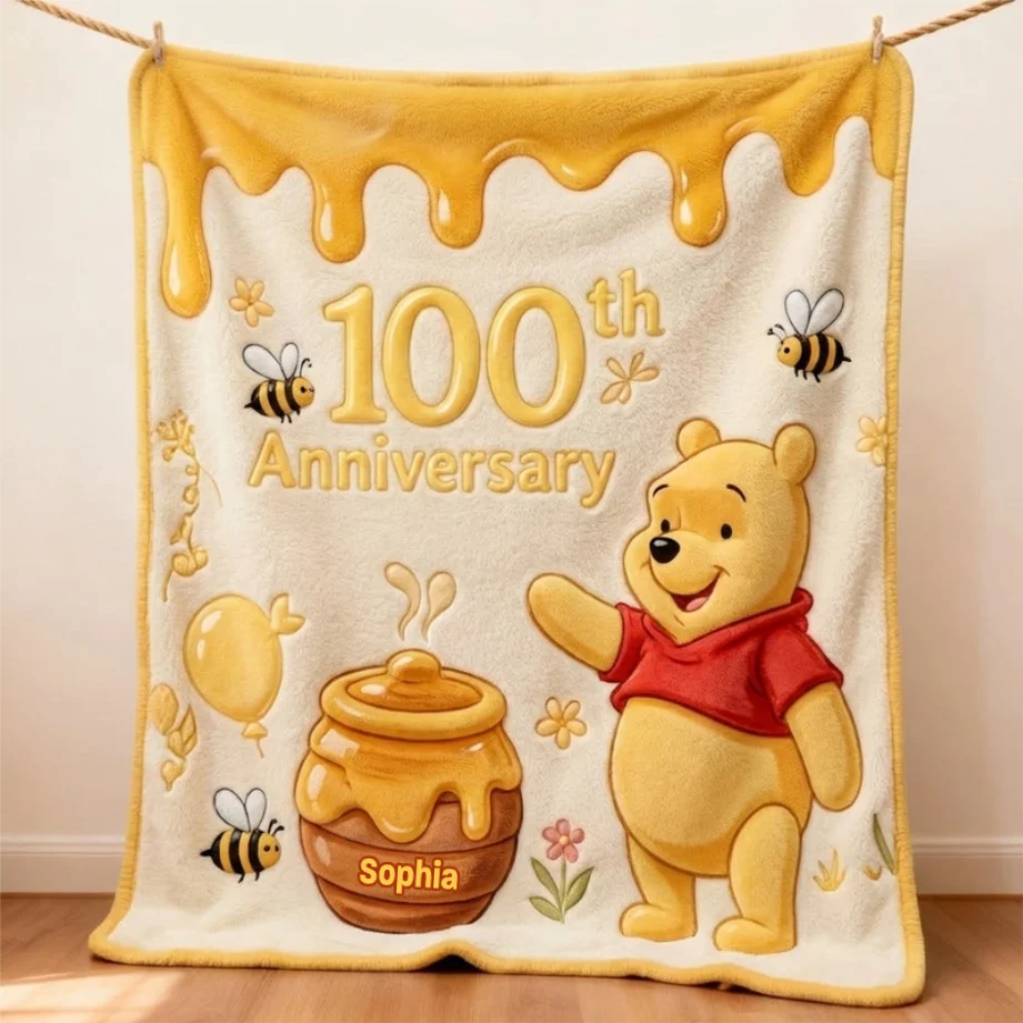 DSNY Honey Bear 100th Anniversary - Personalized Blanket - Gift For Fan Movies HH01