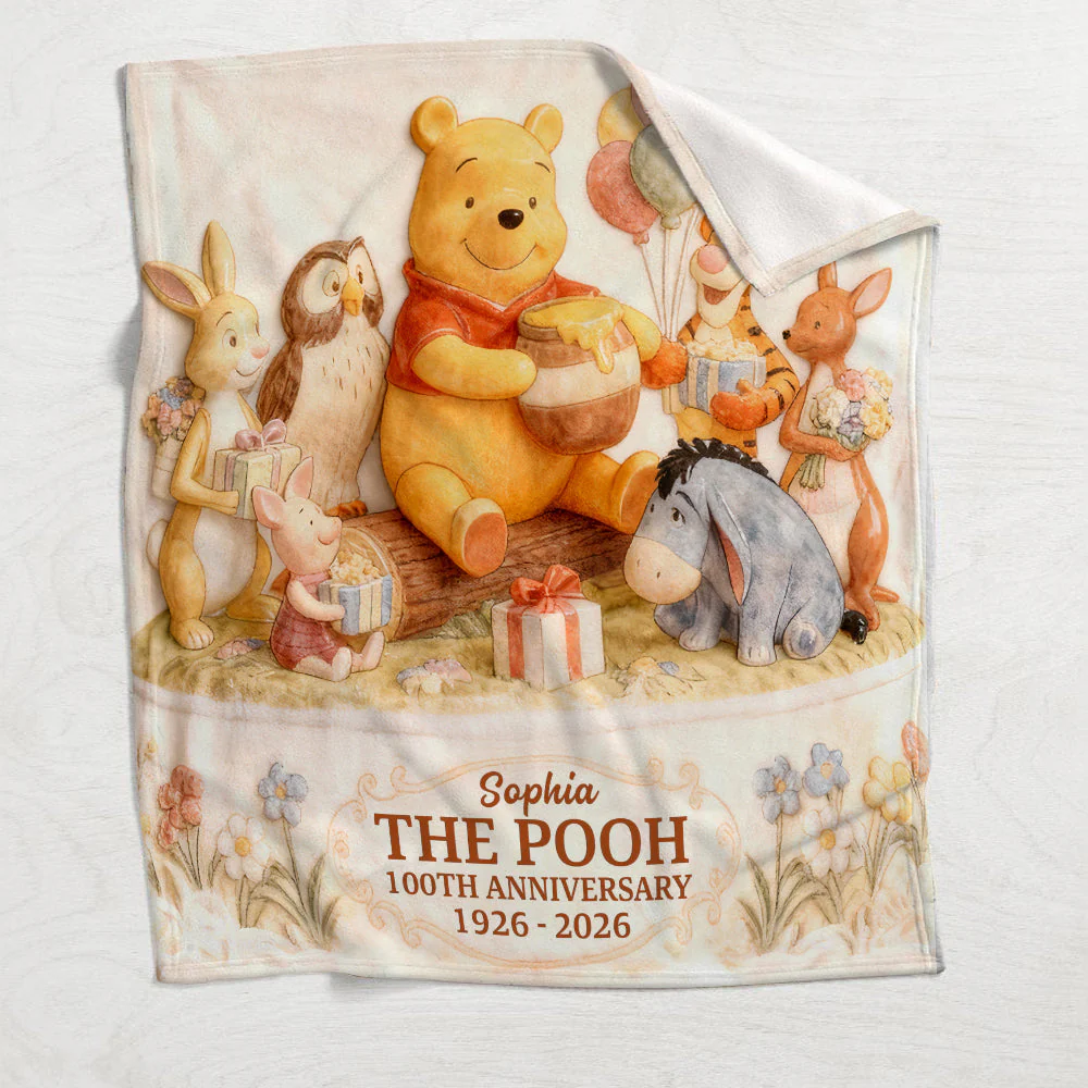 DSNY Honey Bear 100th Anniversary - Personalized Blanket - Gift For Movie Fans NL122 - Image 4