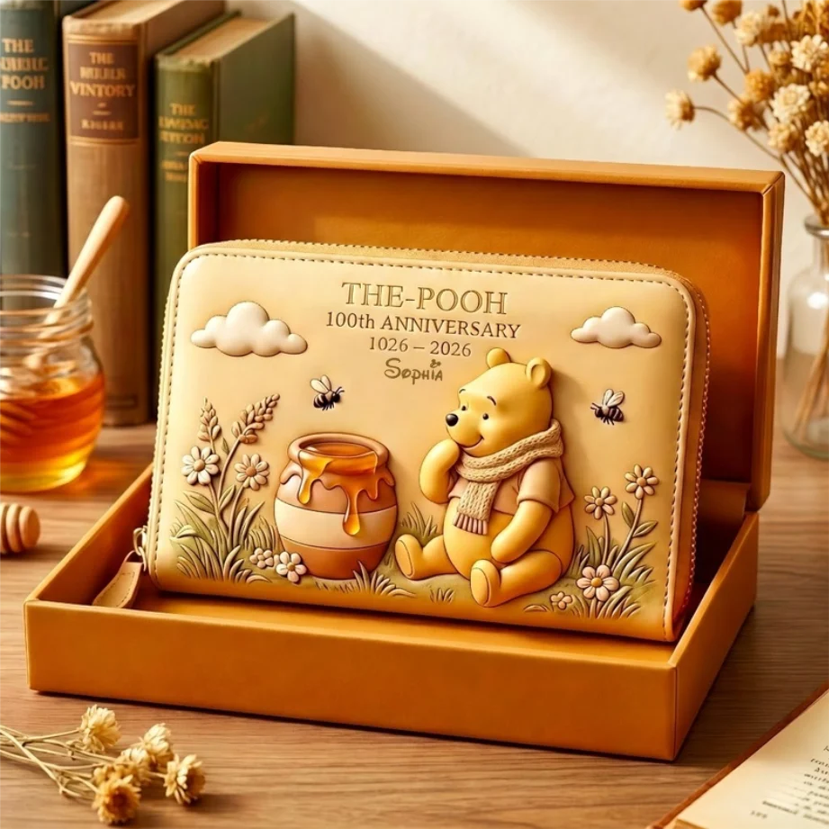DSNY Honey Bear 100th Anniversary - Personalized Leather Long Wallet And Folded Wallet - Gift For Movie Fans NL122 - Image 2