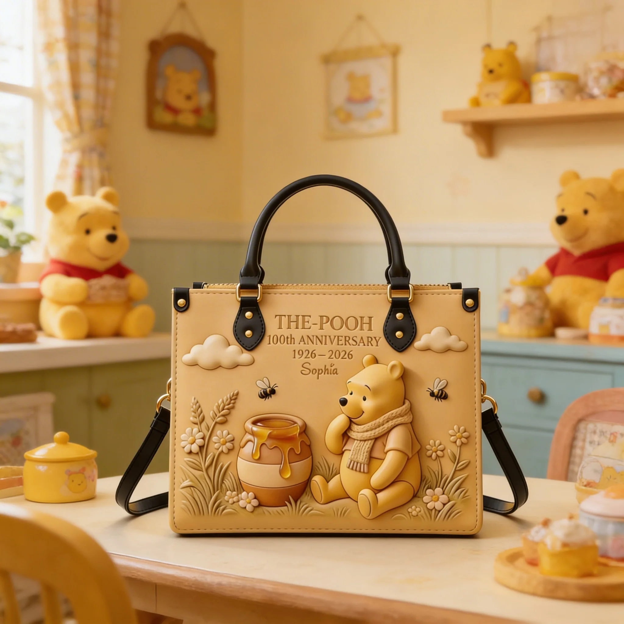DSNY Honey Bear 100th Anniversary - Personalized Leather Long Wallet And Folded Wallet - Gift For Movie Fans NL122 - Image 4
