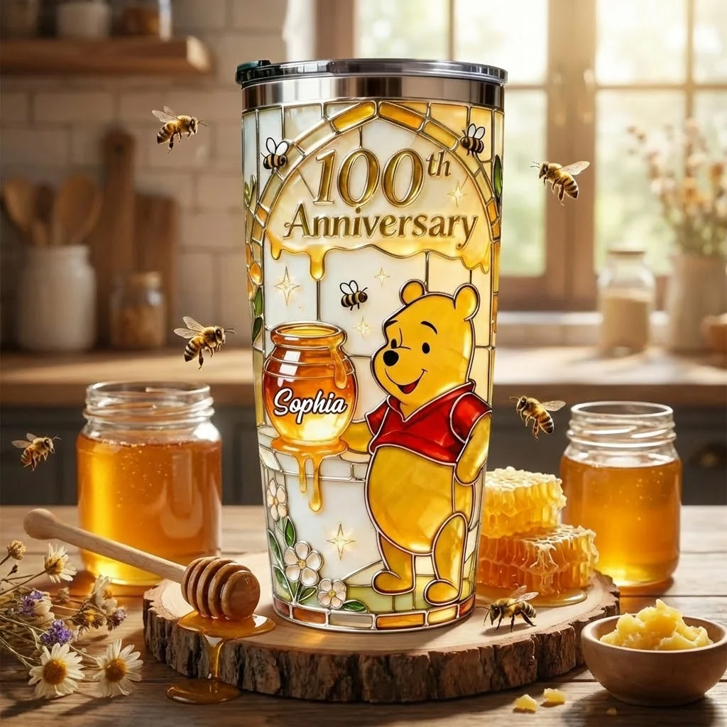 DSNY Honey Bear Celebrate 100th Anniversary - Personalized Tumbler - Gift For Movie Fans NL122