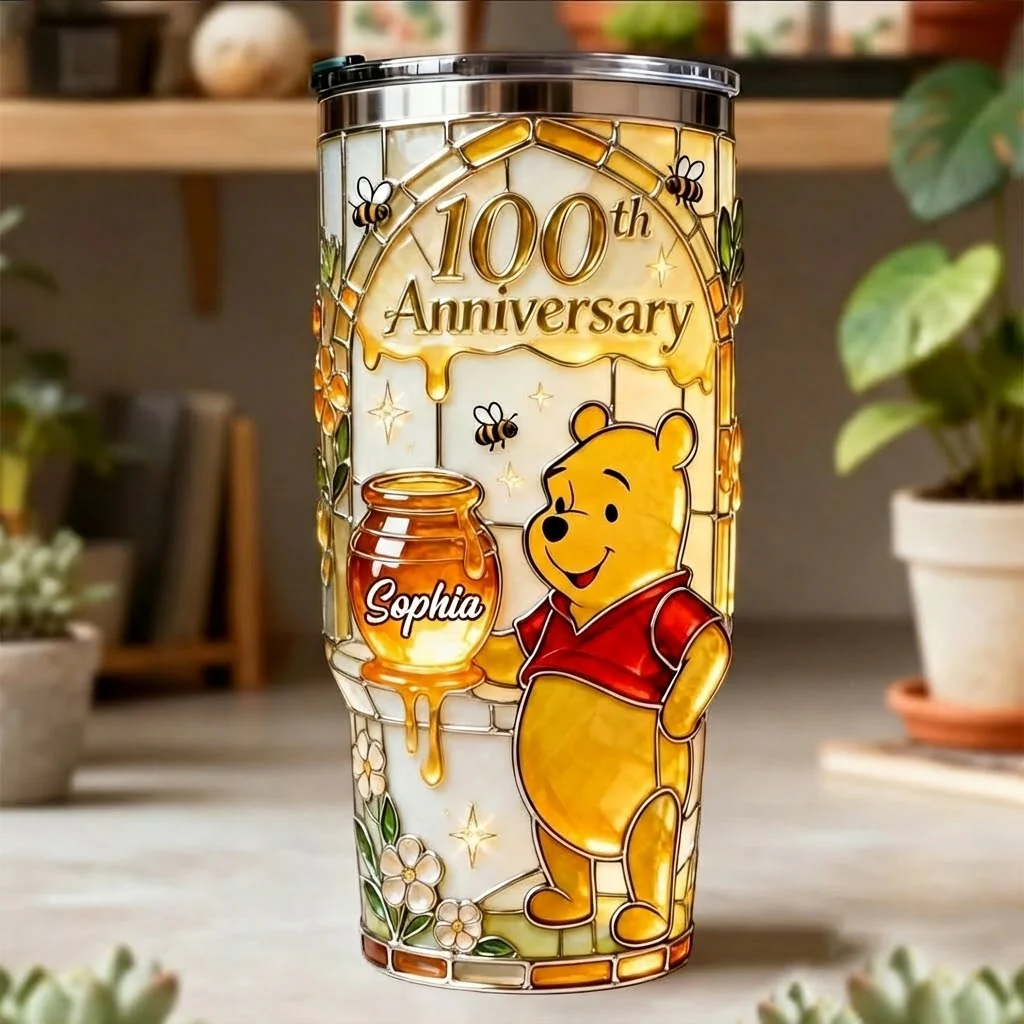 DSNY Honey Bear Celebrate 100th Anniversary - Personalized Tumbler - Gift For Movie Fans NL122 - Image 3