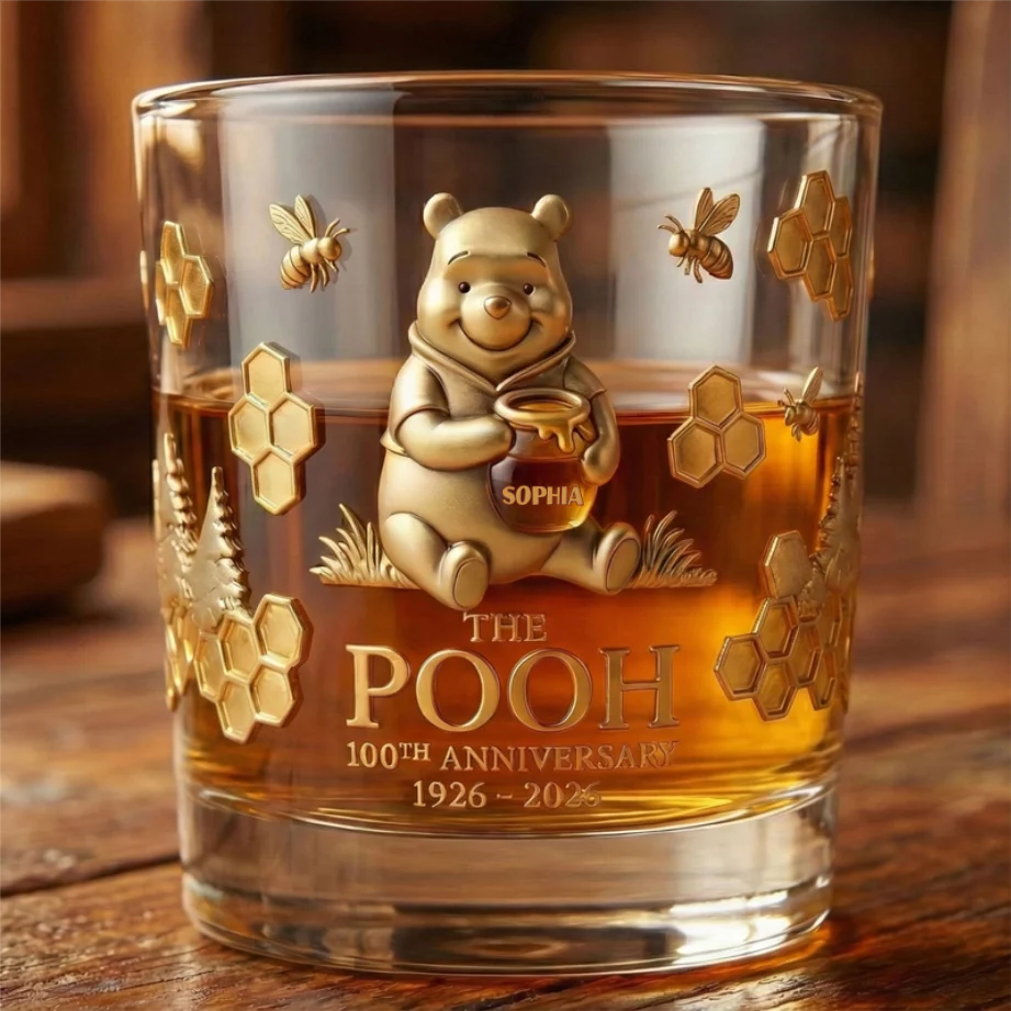 DSNY Honey Bear 100th Anniversary - Personalized Whiskey Glass - Gift For Movie Fans NL122 - Image 2