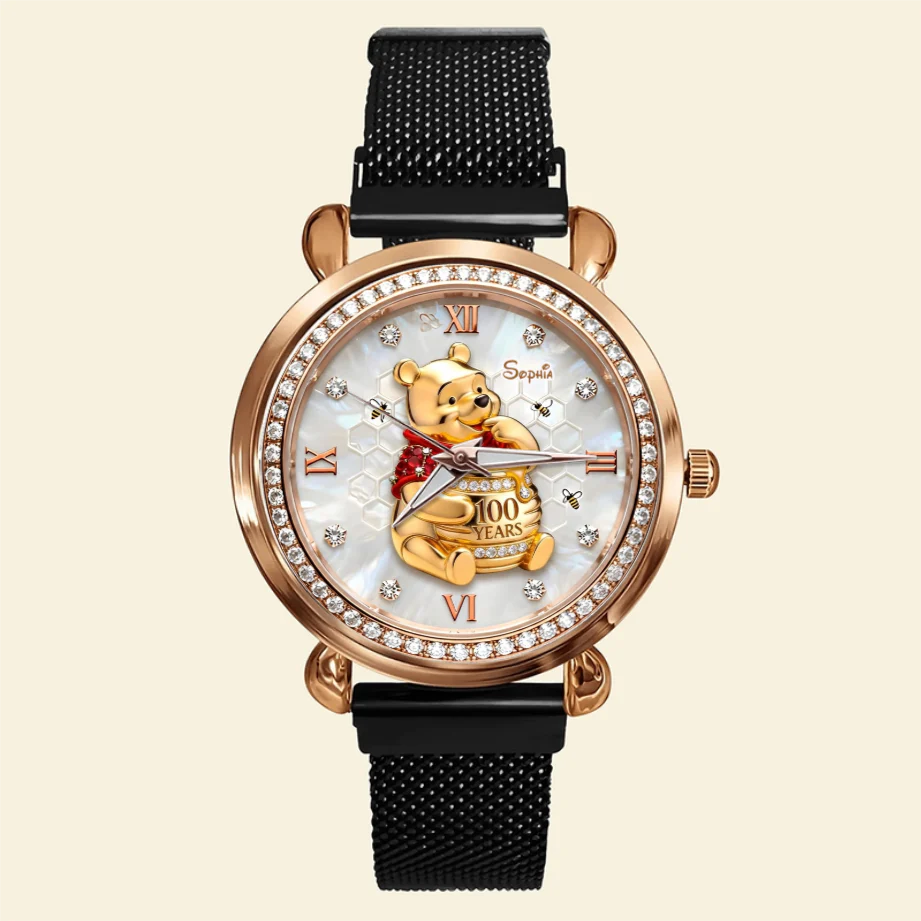 DSNY Honey Bear 100th Anniversary - Personalized Women Hand Watch - Gift For Her, Fans Movie HH01 - Image 5